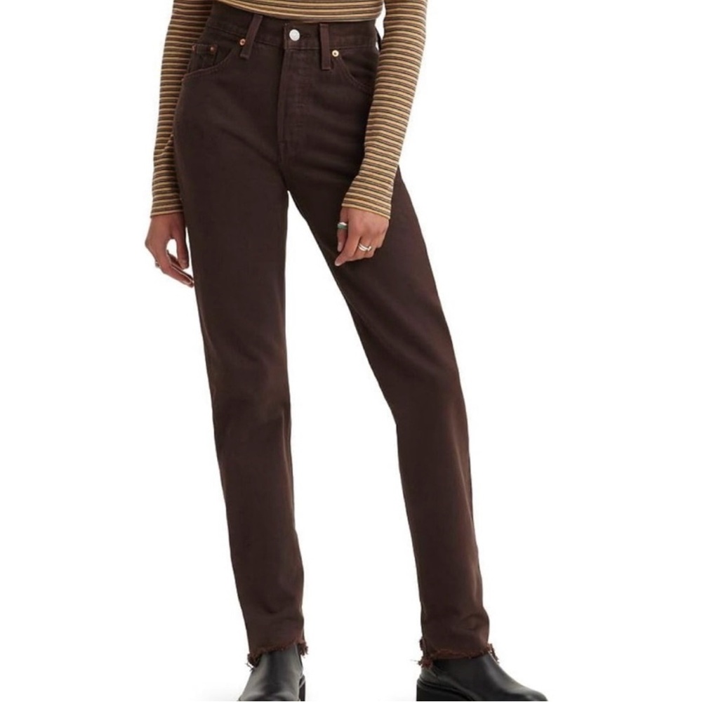 Levi's 501 Women's Brown Jeans - Picture 2 of 10